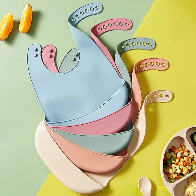 Lot de 1 à 4 bavoirs réglables - Waterproof Baby Bibs Silicone avis et prix